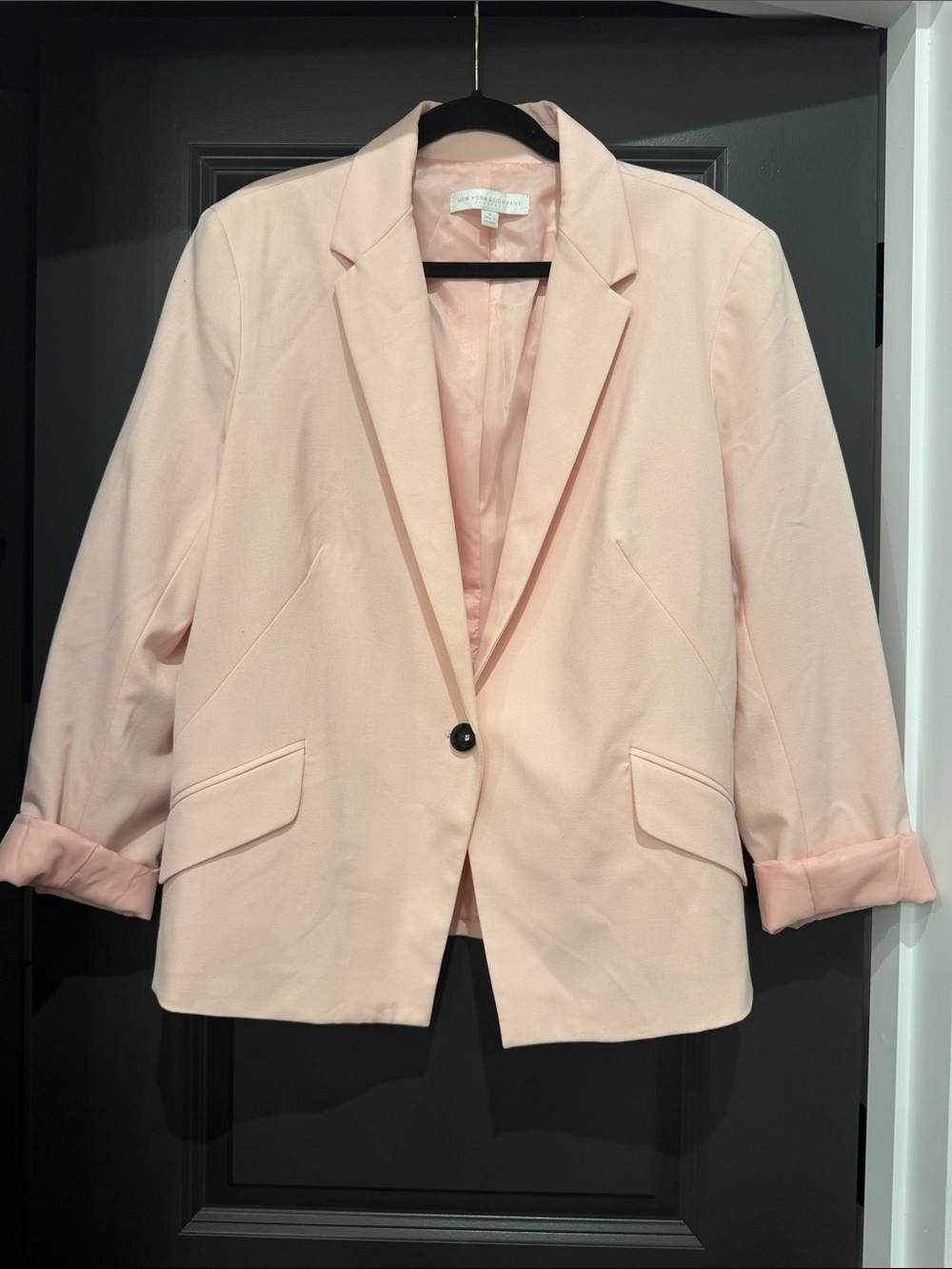 New York & Company Light Pink Women's Blazer Jacket